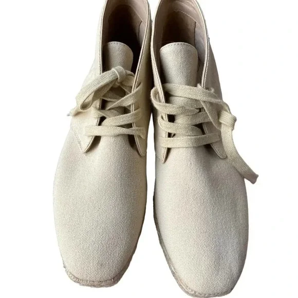 Tory Burch Rios Lace up espadrille canvas size 7.5 new - Picture 2 of 7